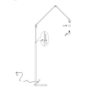 Steinhauer Lighting Stehleuchte PRESTIGE CHIC Silber Grün 40 cm 8103ST