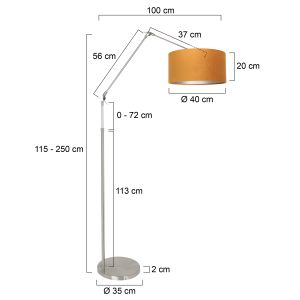 Steinhauer Lighting Stehleuchte PRESTIGE CHIC Silber Gold 40 cm 8105ST