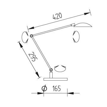 GKS Knapstein LED-Tischleuchte ILSA Nickel matt (mit Gestensensor) 61.625.05