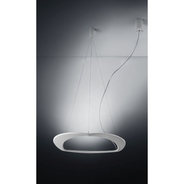 Icone-Minitallux LED-Pendelleuchte DIADEMA 50cm/70cm/90cm weiß/gold 2700K/3000K DIADEMA-S1