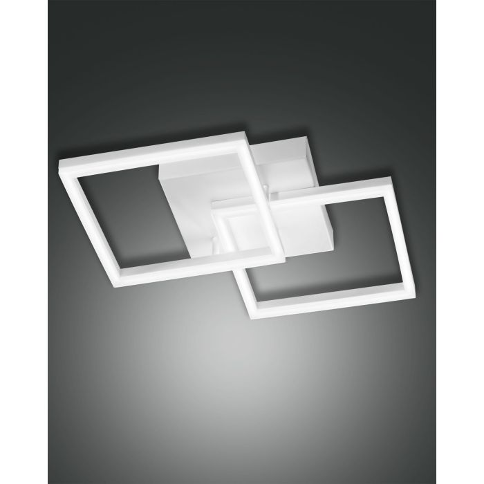 Fabas Luce LED-Wand-/Deckenleuchte BARD 45x45cm weiß