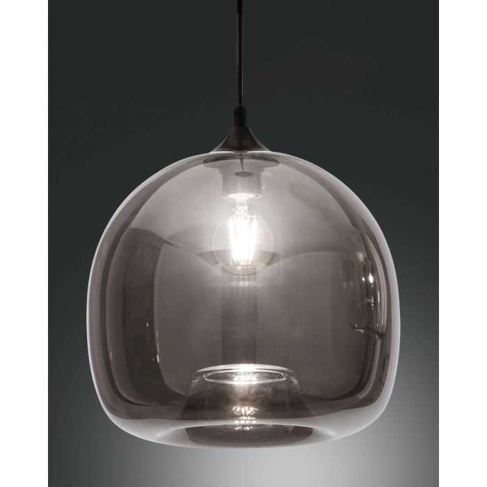 Fabas Luce Pendelleuchte KIT LUCI Pendel Transparent Grau 31 cm 3490-50-126