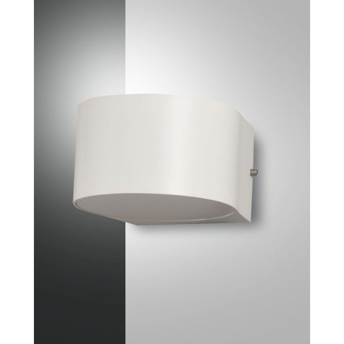 Fabas Luce LED-Wandleuchte LAO weiß (einseitig) 3603-21-102