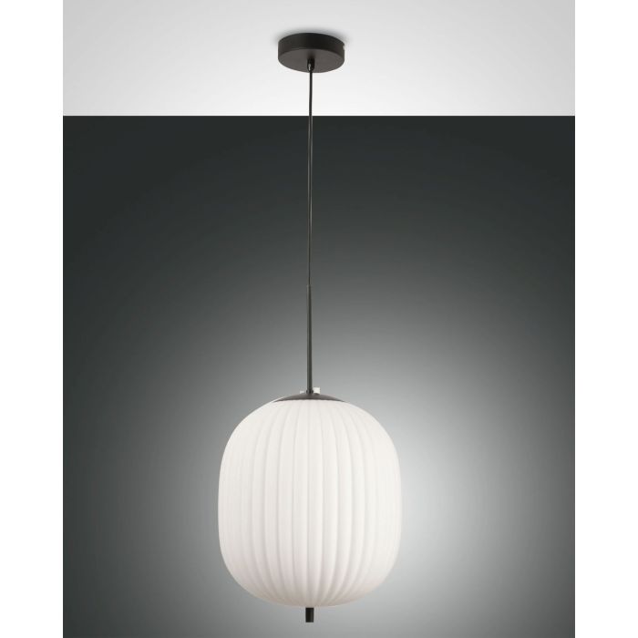 Fabas Luce Pendelleuchte DOMIZIA Schwarz 32 cm 3689-45-101