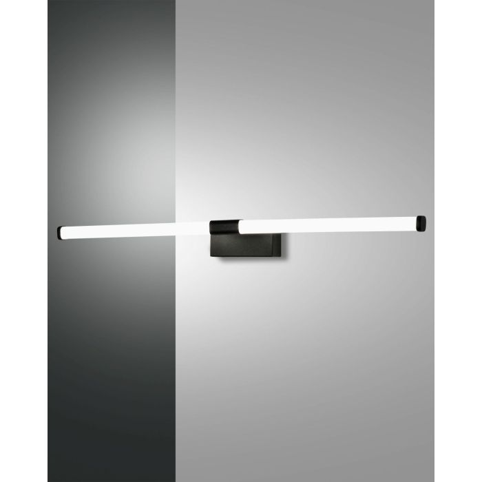 Fabas Luce LED-Spiegelleuchte AGO Schwarz 61,5 cm 3720-26-101