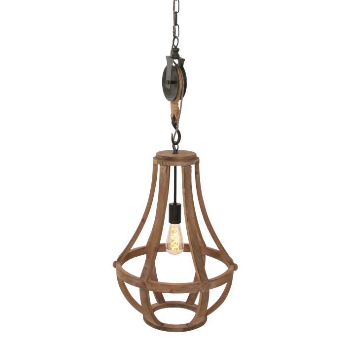 Steinhauer Lighting Pendelleuchte LIBERTY BELL Buche 1349BE